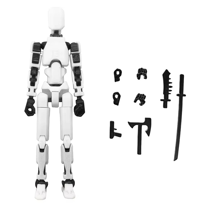 13-Joint Fully Articulated Action Figure (White)