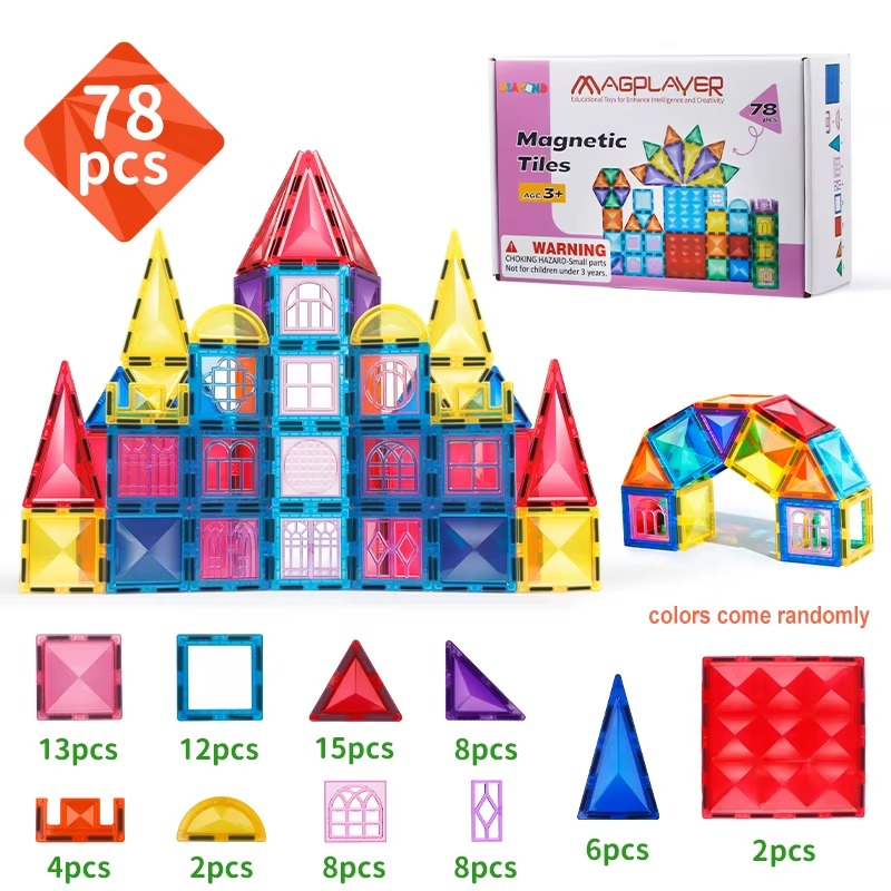 Star Diamond Magnetic Tiles (78 Pcs)