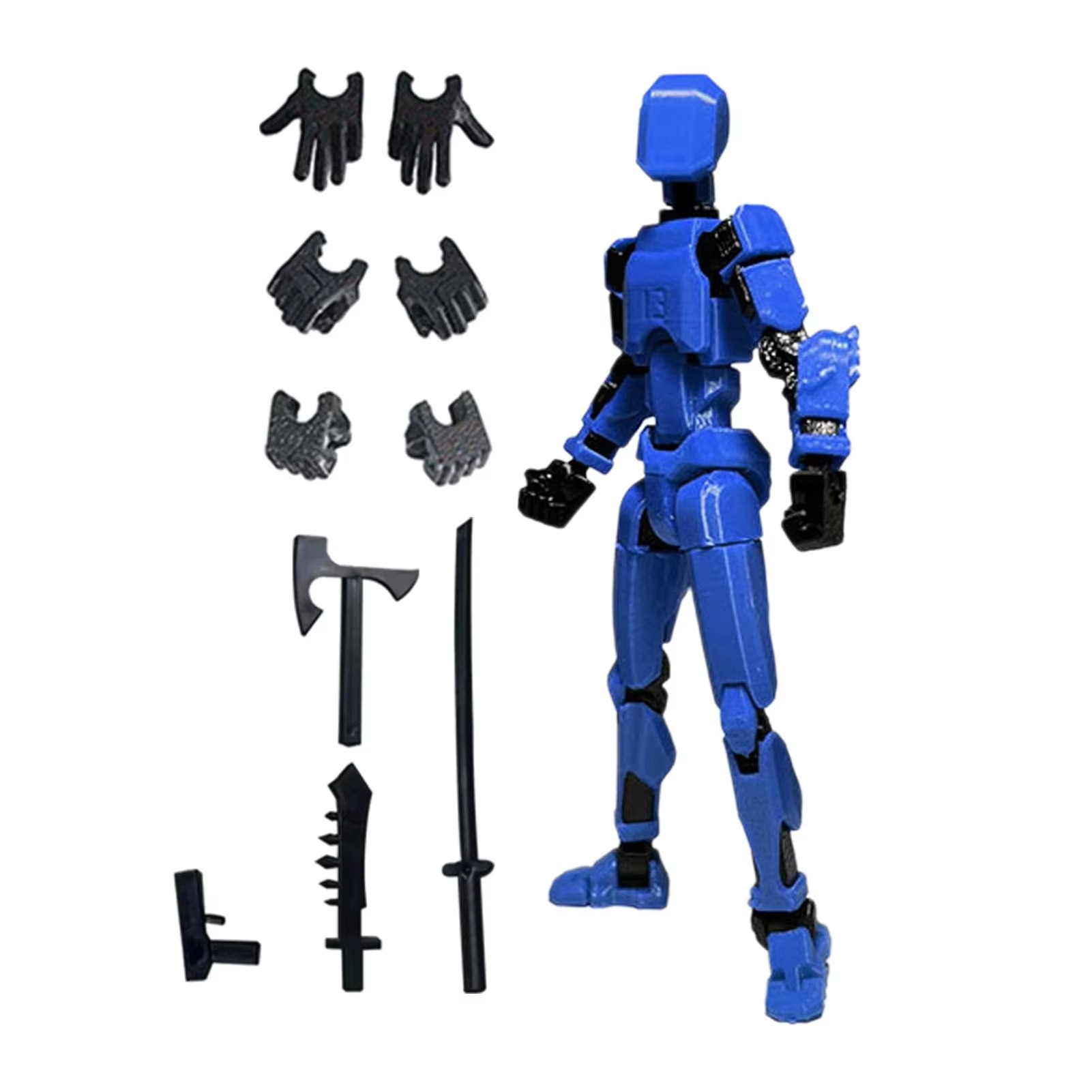 13-Joint Fully Articulated Action Figure (Blue)