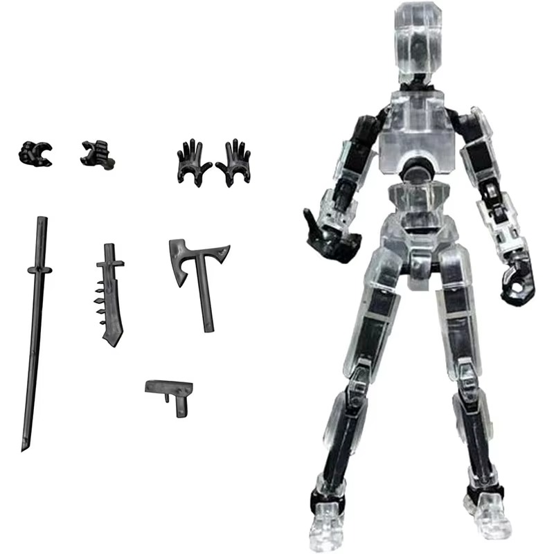 13-Joint Fully Articulated Action Figure (Transparent)
