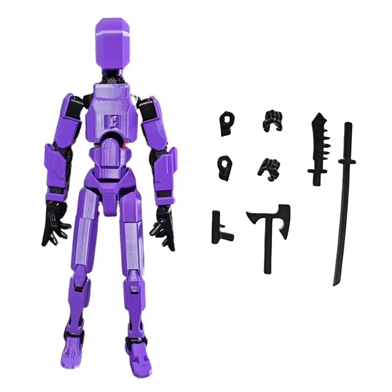 13-Joint Fully Articulated Action Figure (Purple)