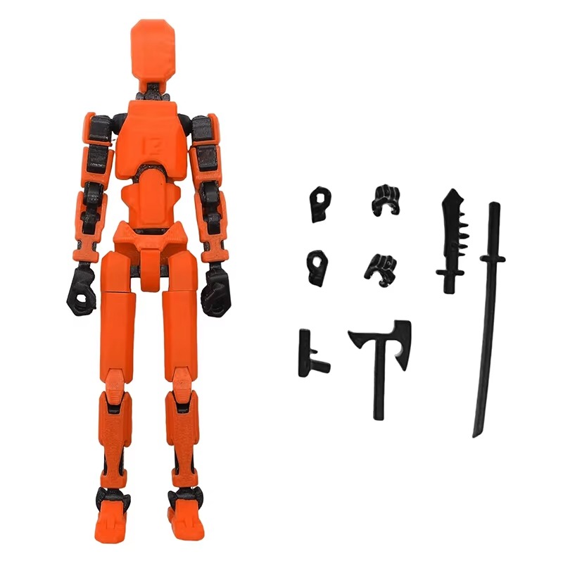13-Joint Fully Articulated Action Figure (Orange)