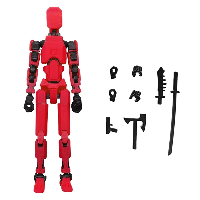 13-Joint Fully Articulated Action Figure (Red)